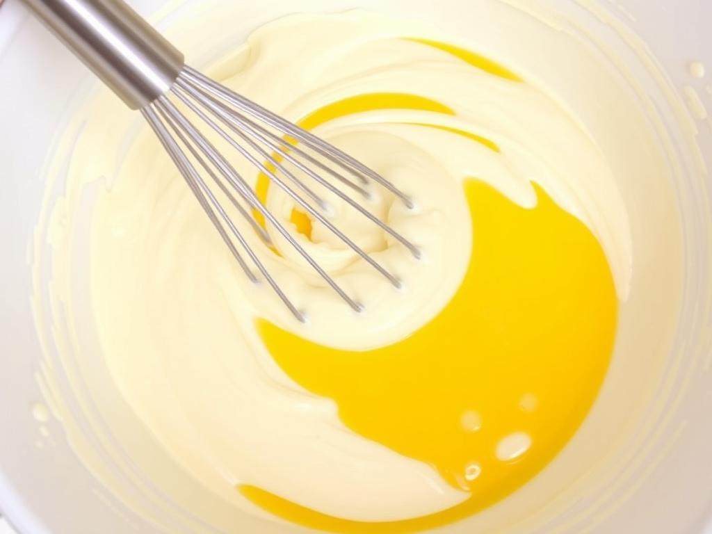 Mélange de mascarpone avec les jaunes d'œufs et le sucre pour le tiramisu