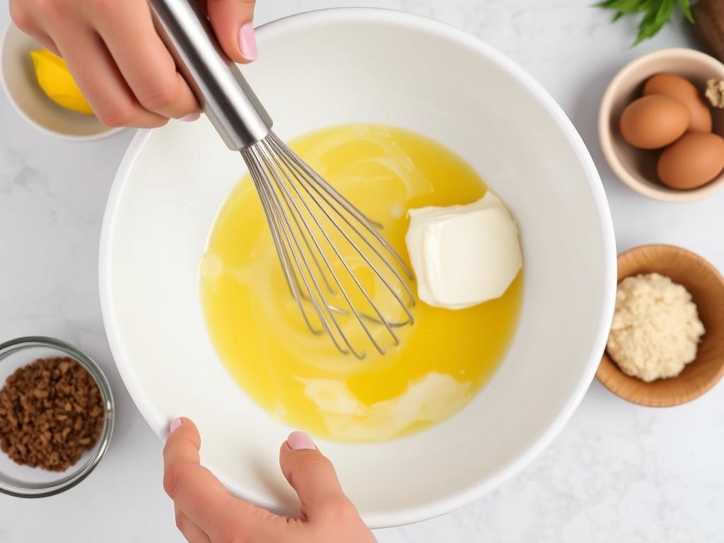 Préparation de la crème au mascarpone pour le tiramisu framboises speculoos