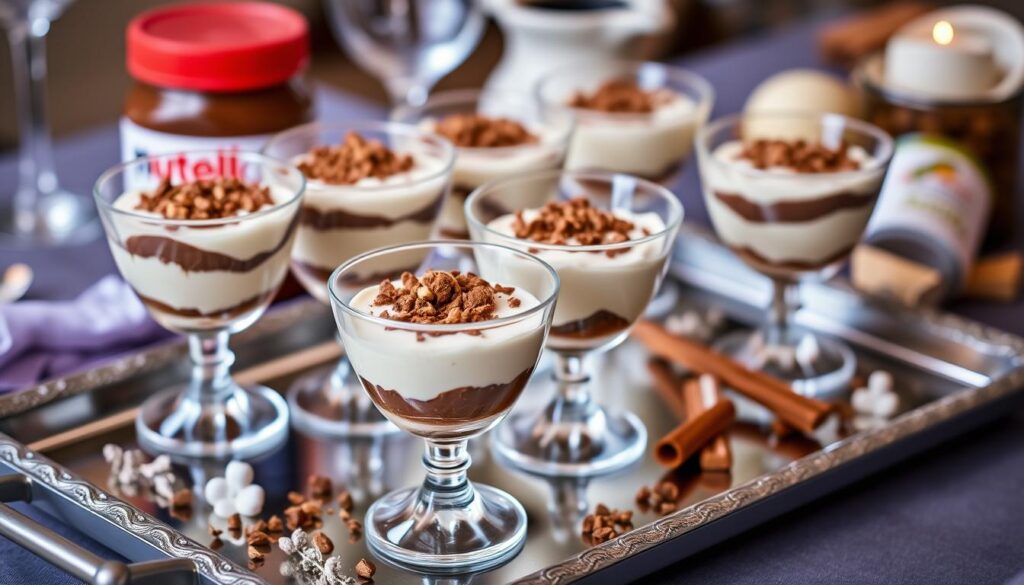 Présentation élégante du tiramisu au nutella et speculoos