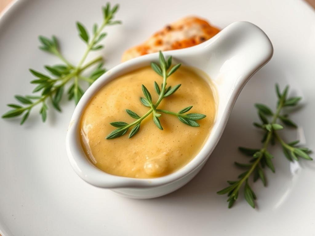Sauce à la moutarde de Dijon parfumée à l'estragon