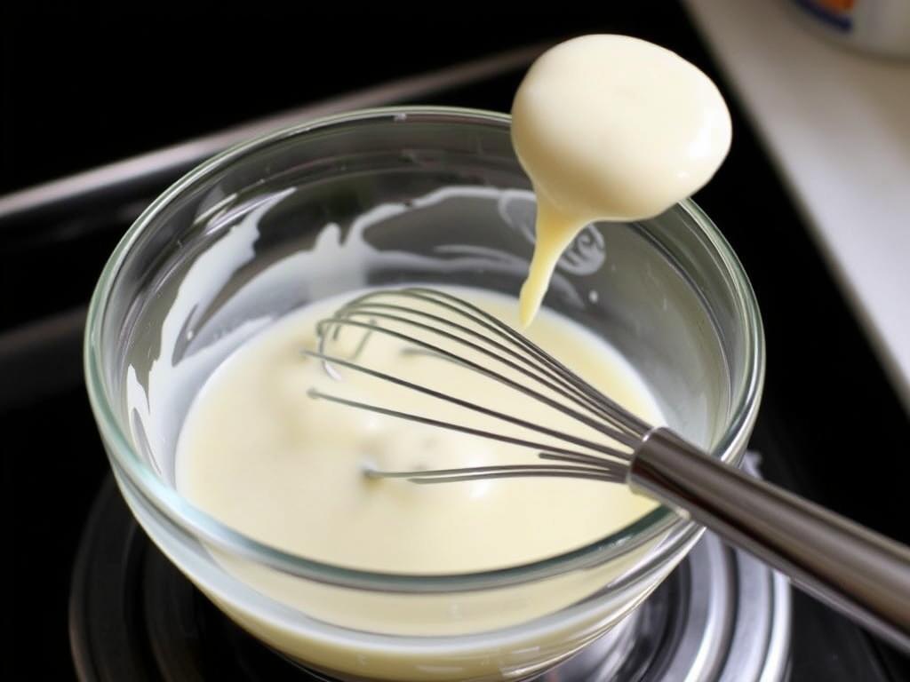 Sauce au fromage de brebis réchauffée au bain-marie