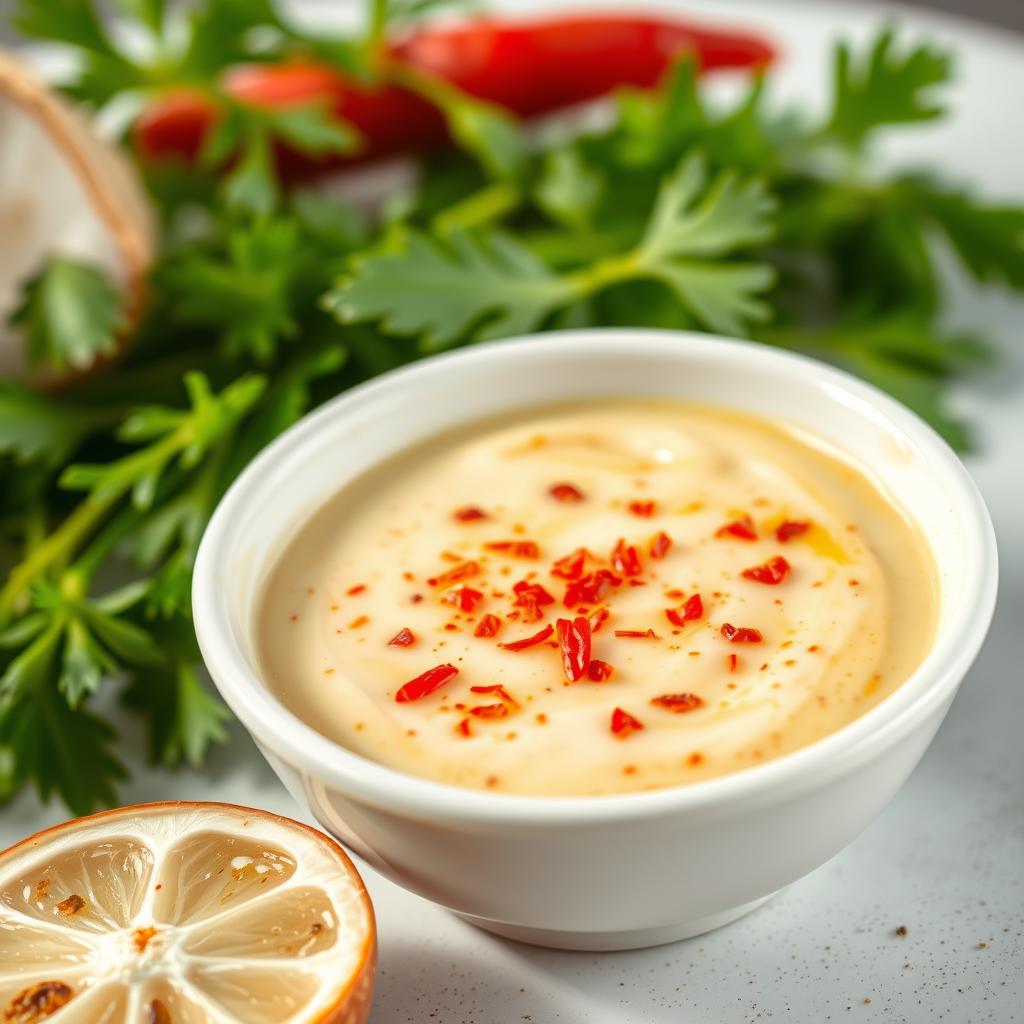 Sauce crémeuse à l'ail épicée