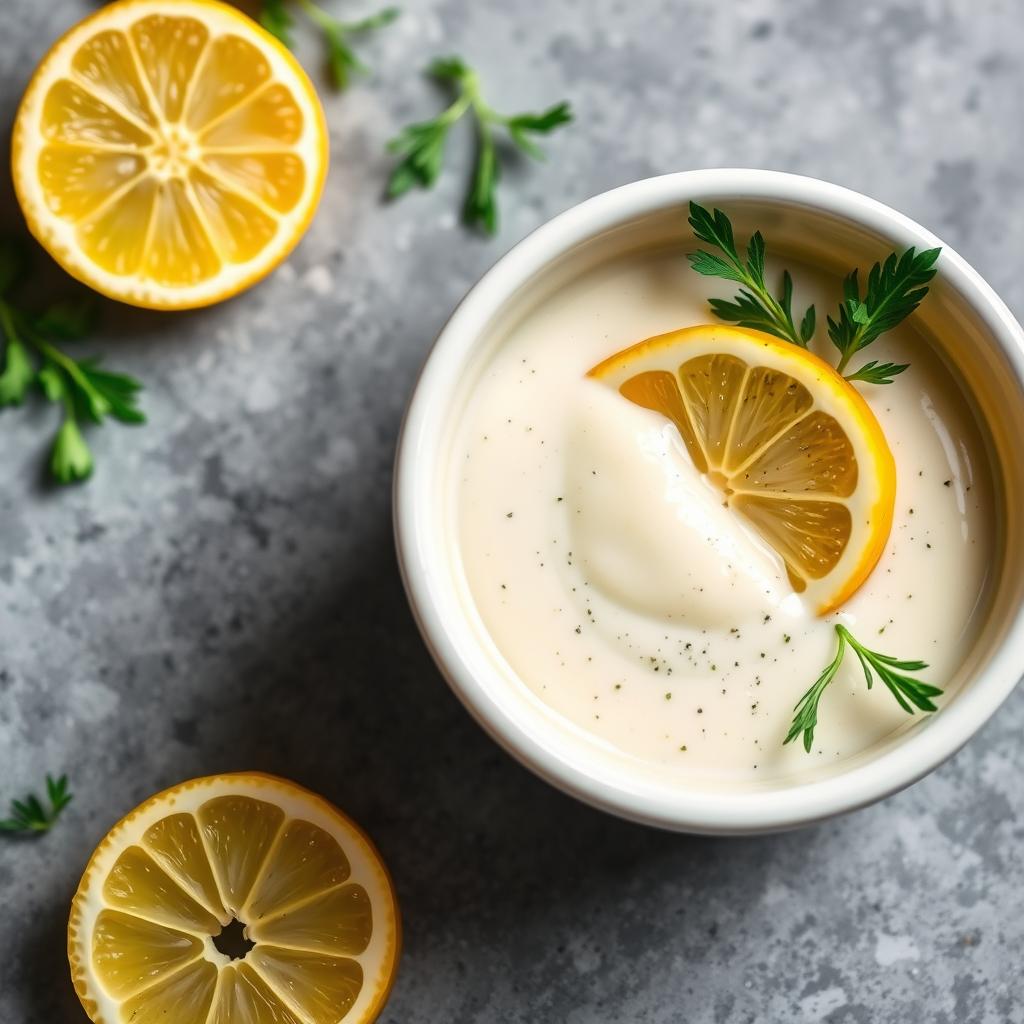 Sauce crémeuse à l'ail et au citron