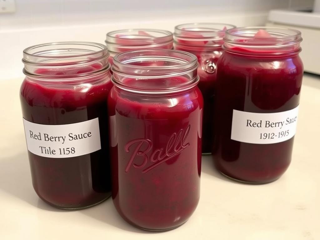 Sauce de fruits rouges en pot de conservation