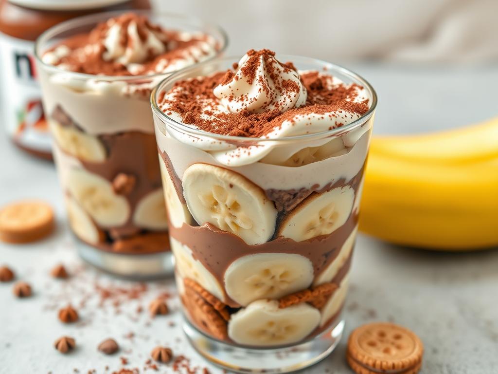 Tiramisu au nutella, speculoos et banane