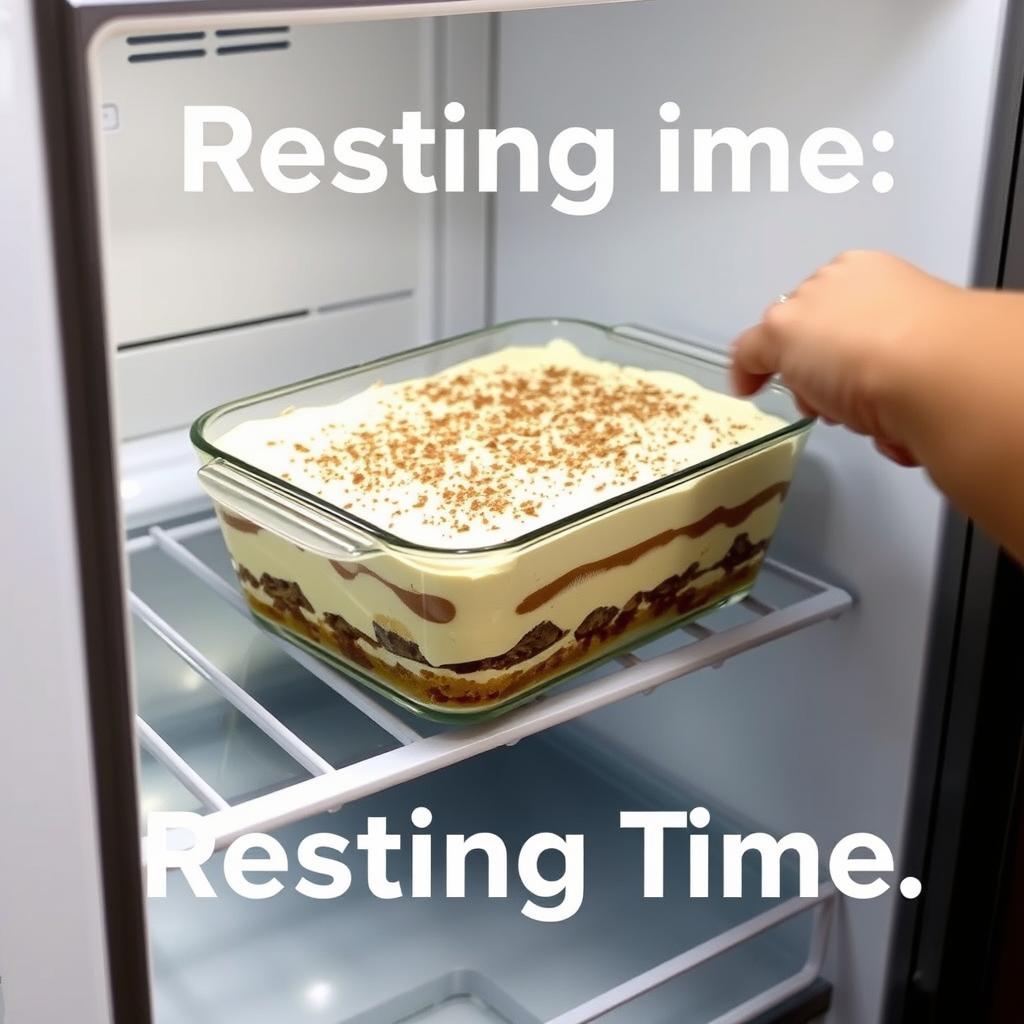 Tiramisu au réfrigérateur pour le temps de repos