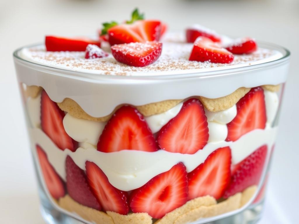 Tiramisu aux fraises facile et rapide