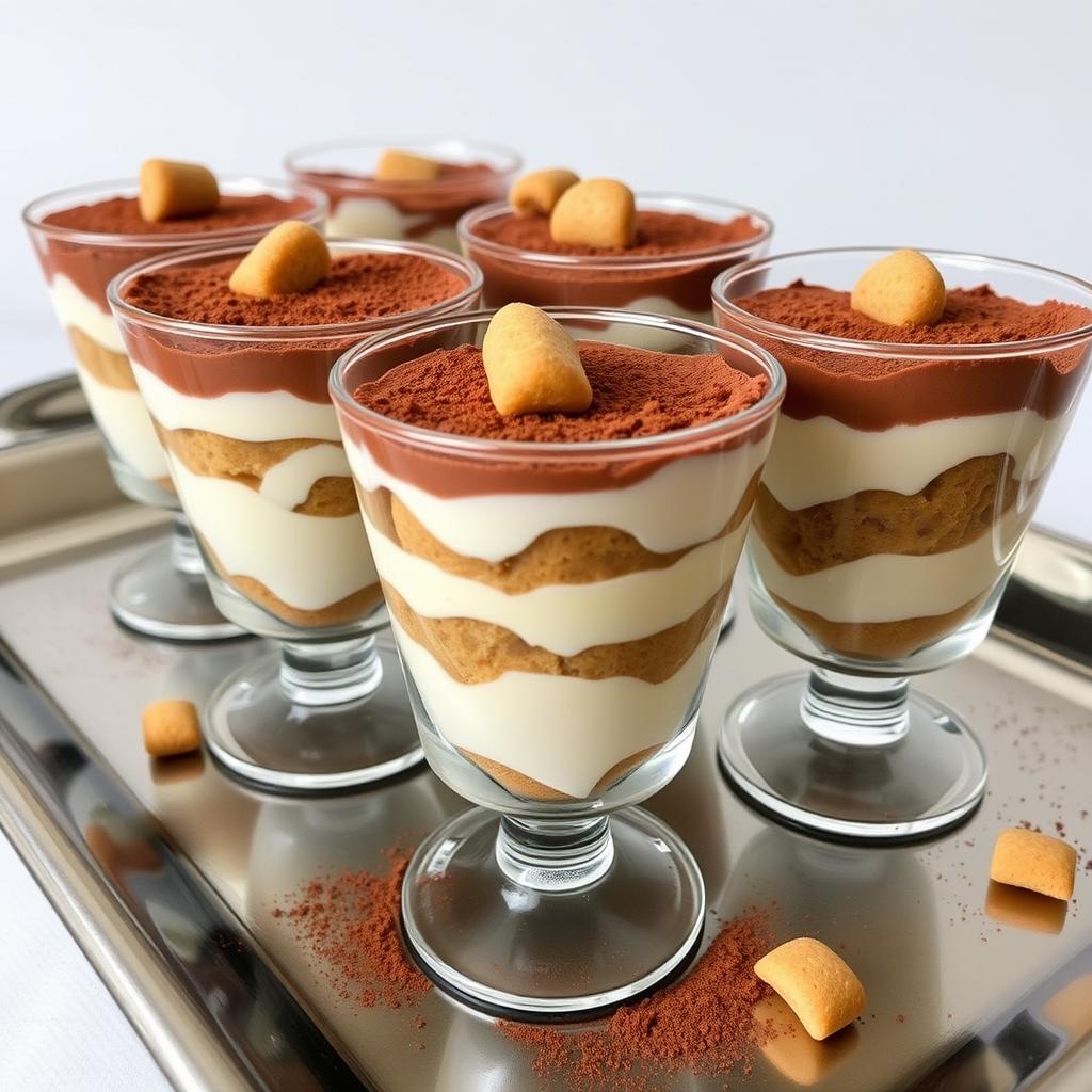 Tiramisu aux speculoos servi en verrines individuelles Tiramisu aux speculoos servi en verrines individuelles