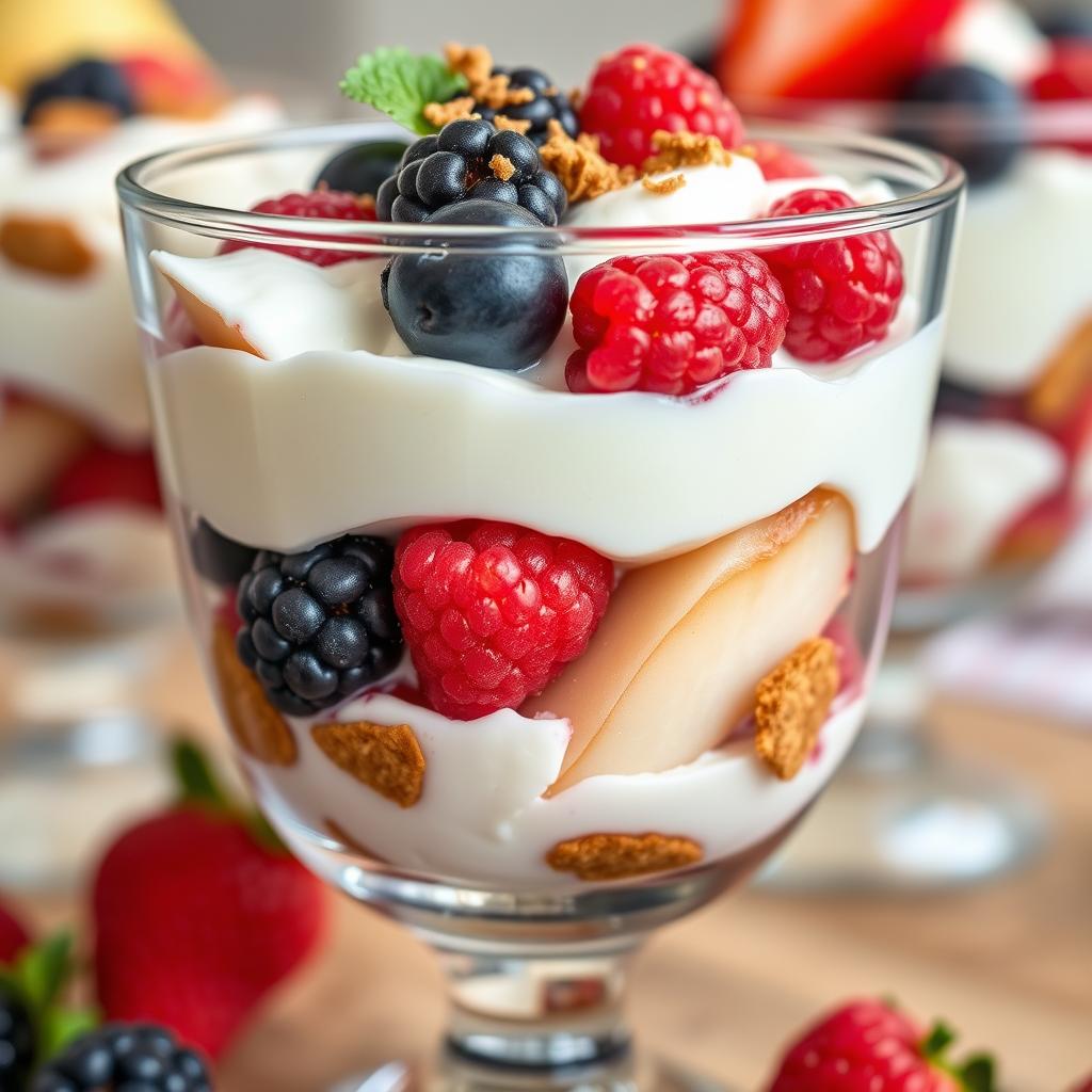 Tiramisu poire speculoos aux fruits rouges