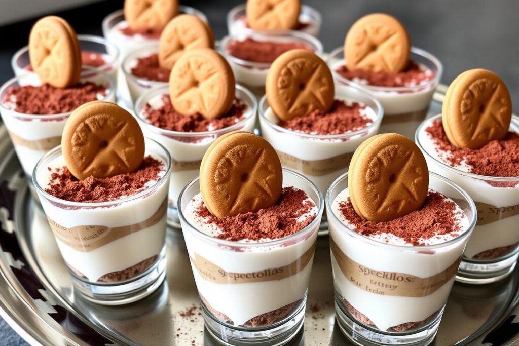 Tiramisu speculoos mascarpone en verrines individuelles