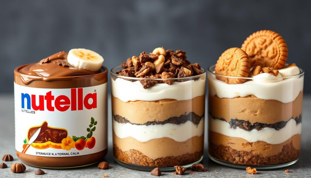Variantes du tiramisu au nutella et speculoos avec différentes garnitures