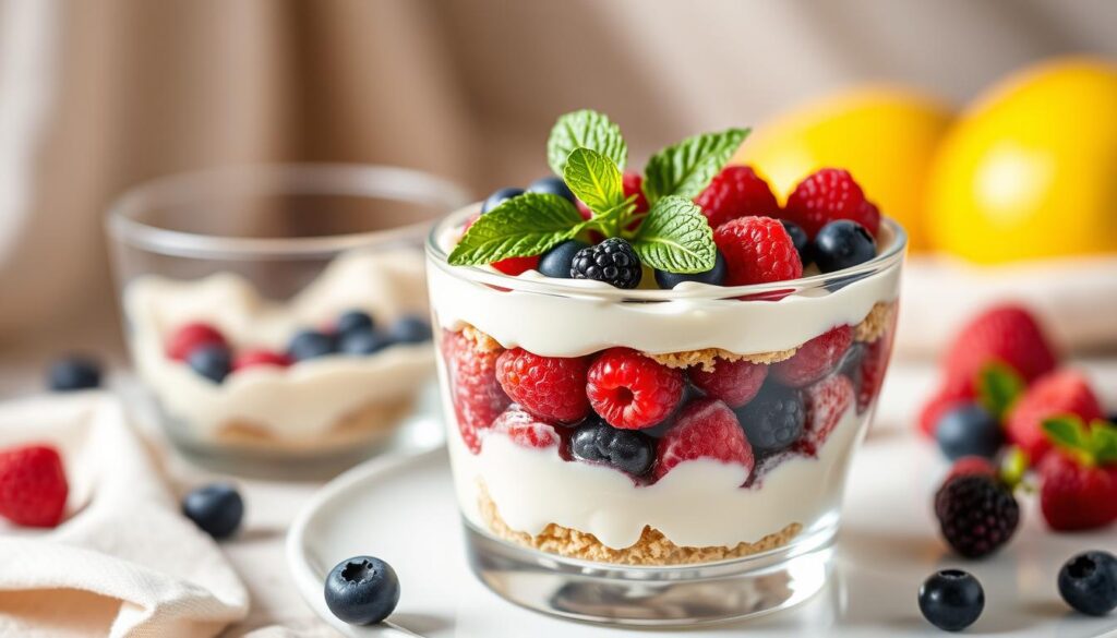 Variation du tiramisu citron speculoos avec ajout de fruits rouges